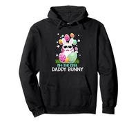 Cool Daddy Dad Kawaii Carino Bunny Egg Happy Easter Sunday Felpa con Cappuccio