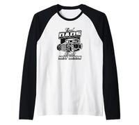 Cool Dads Costruire Hot Rods Auto Retro Vintage Race Hotrod Drag Maglia con Maniche Raglan