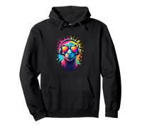 Cool Dino Vibes con Spruzzi di Colore Felpa con Cappuccio