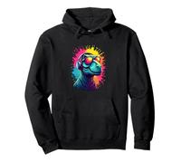 Cool Dino Vibes con Spruzzi di Colore Felpa con Cappuccio