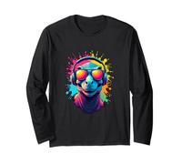Cool Dino Vibes con Spruzzi di Colore Maglia a Manica