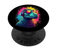 Cool Dino Vibes Con Spruzzi Di Colore PopSockets PopGrip Adesivo