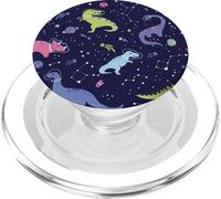 Cool Dinosaurs Pattern Design Dino Gifts For Kids On Navy PopSockets PopGrip per MagSafe