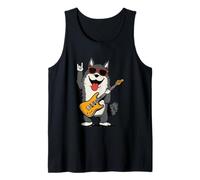 Cool Dog Rock Music Chitarra Suonare Grafica Gioco Canotta