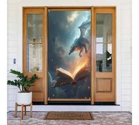 Cool Dragon Book No.289 - Copritorte decorativa per porta, decorazione per interni ed esterni, primavera, estate, autunno, inverno, Halloween, Natale, decorazioni per la casa