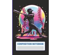 Cool Dripping Baseball Notebook: Fun Sports Composition Notebook for Students & Baseball Lovers | 6 x 9 Inch | 120 Wide Ruled Pages