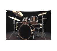 Cool Drum Set Bandiera 0,9 x 1,5 m No Fade Bandiera di benvenuto Giardino Yard House Bandiere Decorative Garden Yard Sign Indoor Outdoor Banner Party Home Decor