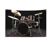 Cool Drum Set Bandiera 0,9 x 1,5 m No Fade Bandiera di benvenuto Giardino Yard House Bandiere Decorative Garden Yard Sign Indoor Outdoor Banner Party Home Decor