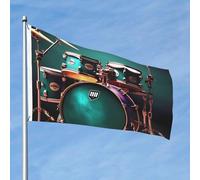 Cool Drum Set Bandiera 2x3 Ft Double Sided No Fade Welcome Garden Flag Yard Flag Con Ottone Outdoor Banner Decor Per Cortile Portico Prato Decor