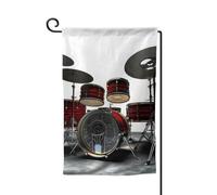 Cool Drum Set Bandiere Giardino Verticale Doppio Lato Casa Bandiera 30,5 x 45,7 cm Primavera Estate Stagionale Bandiera Vacanza Casale Decorazione Esterna