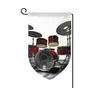 Cool Drum Set Bandiere Giardino Verticale Doppio Lato Casa Bandiera 30,5 x 45,7 cm Primavera Estate Stagionale Bandiera Vacanza Casale Decorazione Esterna