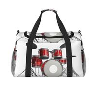 Cool Drum Set Borsa Weekender, Borsa da palestra con bagaglio a mano Borsa per il weekend durante la notte, Borsone e borsa a tracolla per viaggi fitness