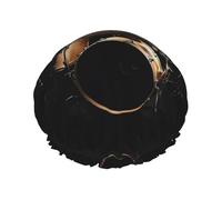 Cool Drum Set Cuffia da Doccia Stampa - Cuffia riutilizzabile per capelli con protezione a doppio strato, traspirante e resistente cuffia da bagno da viaggio
