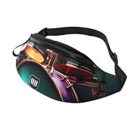 Cool Drum Set Marsupio per uomo e donna, impermeabile, sportivo, alla moda, borsa a tracolla con cinghia regolabile, grande borsa a tracolla per viaggi ed escursionismo