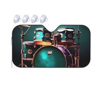 Cool Drum Set Parasole per parabrezza auto, pieghevole, parasole per finestrino anteriore, per sole, calore e raggi UV, protezione solare per auto, SUV, piccolo