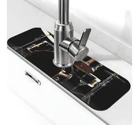 Cool Drum Set Rubinetto Tappetino per Lavello da Cucina - Aggiornamento Premium 2025: Diatomite Super Assorbente Asciugatura Rapida Rubinetto Ventosa Lavello Lavabile Cucina Splash Guard 14,9 x 38,1