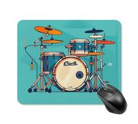 Cool Drum Set Tappetino per mouse da scrivania con base in gomma antiscivolo Tappetino per mouse da gioco quadrato tappetino per mouse da scrivania tappetino per laptop da ufficio accessori regalo 20