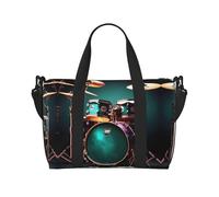 Cool Drum Set Versatile Personal Item Travel Bags for Women - Spaziose borse da viaggio per viaggi, borse da palestra per uomo, nero, Taglia unica