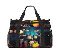 Cool Drums Set di borse da viaggio da donna, borsa da viaggio, borsa da viaggio, borsa da viaggio, borsa da viaggio, accessori da viaggio, Nero , Taglia unica