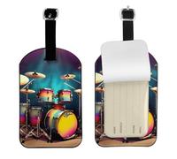Cool Drums Set di etichette per bagagli da viaggio eleganti etichette per bagagli 4,3 x 2,76 pollici per accessori valigie