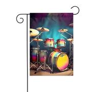 Cool Drums Set Stampa Piccolo Natale Yard Giardino Bandiere Double Sided Natale Prato Decorazione Per Esterno Cortile