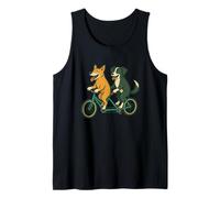 Cool Dual Rider Dogs Costume per gli amanti delle biciclette e del tandem Canotta