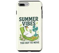 Cool Duck Chilling su una sedia a sdraio, giornate in spiaggia, vibrazioni estive Custodia per iPhone 7 Plus/8 Plus