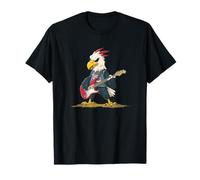 Cool Eagle con Chitarra elettrica per Un Look a Dondolo Maglietta