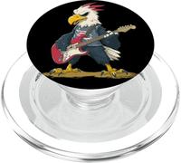 Cool Eagle con chitarra elettrica per un look a dondolo PopSockets PopGrip per MagSafe