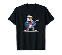 Cool Eagle - Giacca in Pelle patriottica con Chitarra elettrica Maglietta