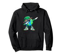 Cool Earth Dabbing Divertente Pianeta Dab Giornata della Terra Ecologia amanti Felpa con Cappuccio