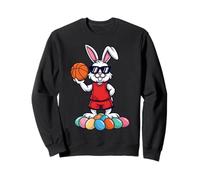 Cool Easter Bunny Giocatore di Basket Felpa