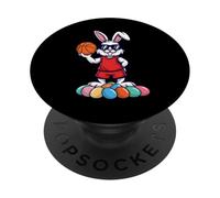 Cool Easter Bunny Giocatore di Basket PopSockets PopGrip Adesivo