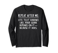 Cool English Teacher Humor for Classroom Grammar Lovers Maglia a Manica