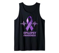 Cool Epilessia Warrior Purple Ribbon Design Uomini Donne Bambini Canotta