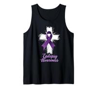 Cool Epilessia Warrior Purple Ribbon Design Uomini Donne Bambini Canotta