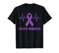 Cool Epilessia Warrior Purple Ribbon Design Uomini Donne Bambini Maglietta