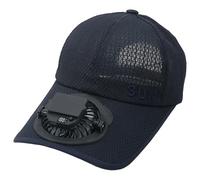 Cool Fan Baseball Caps Solar Powered Golf Sun Hat Regolabile Donne e Uomini Mesh Ricarica USB Protezione solare Campeggio Unisex Sunhat, Marina Militare, Taglia unica
