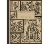 Cool Fantasy Theme Vintage Composition Notebook Featuring RPG and DnD Characters on Cover: 7.5 x 9.25 Size Aesthetic Journal with College Ruled Paper ... Office, Work and Role Playing Games Lovers