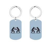 Cool Fencing Sport Metal Keychain Stampato Etichette chiave Personalizzate Etichette Chiave con Anello Regali Unici