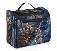 Cool Fierce Tiger Borsa da toilette da viaggio per donne, uomini, bambini, ragazze e ragazzi, 11,2 l, grande trousse per cosmetici da appendere borsa da bagno organizer per articoli da toeletta borsa
