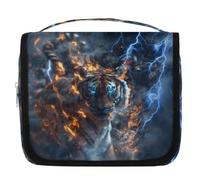 Cool Fierce Tiger Borsa da toilette da viaggio per donne, uomini, ragazze e ragazzi, trousse da appendere per cosmetici, articoli da toeletta, organizer per doccia, Colore, 4.5 L, Organizer per borse