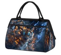 Cool Fierce Tiger, borsone da viaggio per donne, uomini, bambini, ragazzi, ragazze, weekend, pernottamento, borsone da 24 l, per sport, palestra, yoga, Colore, Grande, Organizer per borse