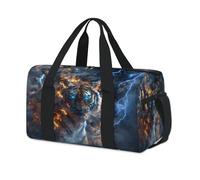 Cool Fierce Tiger Sport Duffel Borse per Bambini Ragazze Ragazzi Donne Uomini Pernottamento Weekender Borsa da Viaggio Tote Carry Gym Casual Duffel Borse