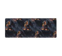 Cool Fire Mountain Dragon A Print Gaming Mouse Pad 30,5 x 80 cm, grande tappetino per mouse per tastiera del computer, tappetino da scrivania, tappetino antiscivolo opaco per scrivania, tappetino per