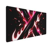 Cool Fire - Tappetino per mouse da gioco, 90,2 x 40,6 cm, grande, esteso per tastiera del computer, tappetino antiscivolo, tappetino protettivo per tavolo, tappetino per scrivania per computer
