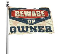 Cool Flags For Guys Beware Of Owner Flag Flags Decorative House Flags Boat Flag (152 x 244 cm)