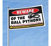 Cool Flags Room Guys Beware Of Ball Pythons bandiera decorazione camera da letto porta garage decorazione per uomo (30 x 45 cm)