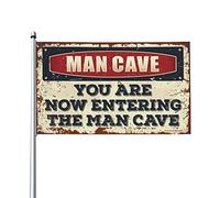 Cool Flags Room Guys Caution! You Are Now Entering The Man Cave Flag Garden Flags Funny Man Cave Rules (152 x 244 cm)