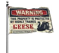 Cool Flags Room Guys Warning This Property Is Protected by A Highly Trained Geese Flag Garden Flags Funny Man Cave Rules (120 x 180 cm)